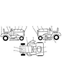 Decals parts for Craftsman Front-Engine Lawn Tractor 917255582 from AppliancePartsPros.com