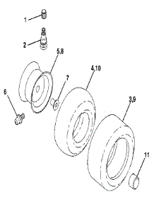 Wheels & Tires parts for Craftsman Front-Engine Lawn Tractor 917255582 from AppliancePartsPros.com