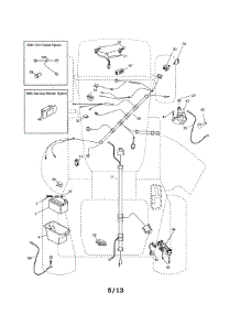 Electrical parts for Craftsman Front-Engine Lawn Tractor 917255620 from AppliancePartsPros.com