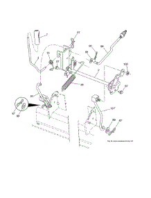 Mower Lift parts for Craftsman Front-Engine Lawn Tractor 917255621 from AppliancePartsPros.com