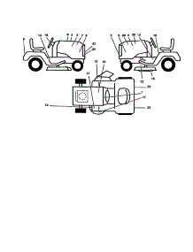 Decals parts for Craftsman Front-Engine Lawn Tractor 917255690 from AppliancePartsPros.com