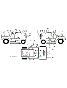 Decals parts for Craftsman Front-Engine Lawn Tractor 917255692 from AppliancePartsPros.com