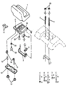 Seat Assembly parts for Craftsman Front-Engine Lawn Tractor 917255693 from AppliancePartsPros.com