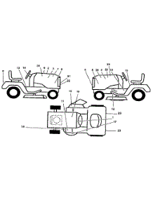 Decals parts for Craftsman Front-Engine Lawn Tractor 917255694 from AppliancePartsPros.com