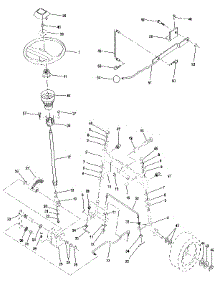 Steering Assembly parts for Craftsman Front-Engine Lawn Tractor 917255695 from AppliancePartsPros.com