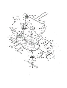 Mower Deck parts for Craftsman Front-Engine Lawn Tractor 917255729 from AppliancePartsPros.com