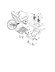 Seat parts for Craftsman Front-Engine Lawn Tractor 917255729 from AppliancePartsPros.com