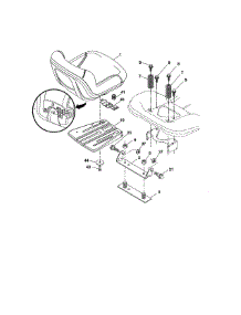 Seat parts for Craftsman Front-Engine Lawn Tractor 917255744 from AppliancePartsPros.com