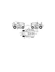 Decals parts for Craftsman Front-Engine Lawn Tractor 917255745 from AppliancePartsPros.com