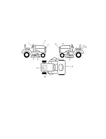 Decals parts for Craftsman Front-Engine Lawn Tractor 917255810 from AppliancePartsPros.com