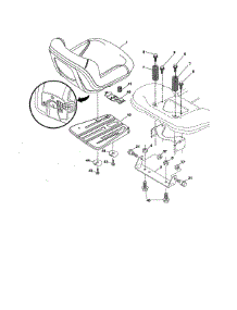 Seat Assembly parts for Craftsman Front-Engine Lawn Tractor 917255840 from AppliancePartsPros.com