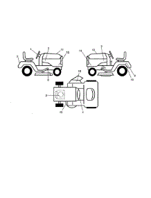 Decals parts for Craftsman Front-Engine Lawn Tractor 917255840 from AppliancePartsPros.com