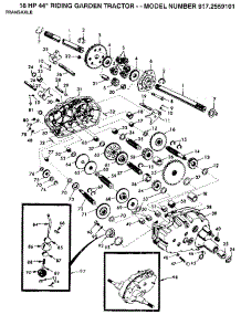 Transaxle parts for Craftsman Front-Engine Lawn Tractor 9172559101 from AppliancePartsPros.com