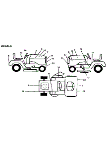 Decals parts for Craftsman Front-Engine Lawn Tractor 9172559106 from AppliancePartsPros.com