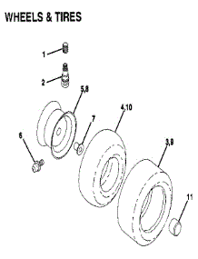 Wheels & Tires parts for Craftsman Front-Engine Lawn Tractor 9172559106 from AppliancePartsPros.com
