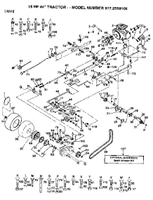 Drive parts for Craftsman Front-Engine Lawn Tractor 9172559106 from AppliancePartsPros.com