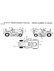 Decals parts for Craftsman Front-Engine Lawn Tractor 917255940 from AppliancePartsPros.com