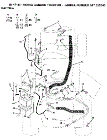 Electrical parts for Craftsman Front-Engine Lawn Tractor 917255940 from AppliancePartsPros.com