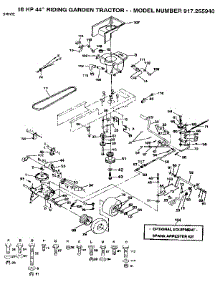 Drive parts for Craftsman Front-Engine Lawn Tractor 917255940 from AppliancePartsPros.com