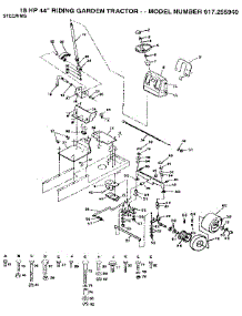 Steering parts for Craftsman Front-Engine Lawn Tractor 917255940 from AppliancePartsPros.com
