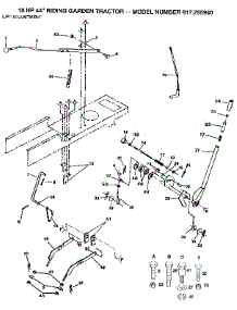 Lift Adjustment parts for Craftsman Front-Engine Lawn Tractor 917255940 from AppliancePartsPros.com