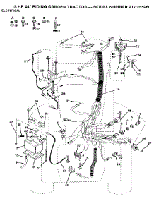 Electrical parts for Craftsman Front-Engine Lawn Tractor 917255960 from AppliancePartsPros.com