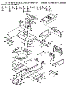 Chassis And Enclosures parts for Craftsman Front-Engine Lawn Tractor 917255960 from AppliancePartsPros.com