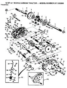 Transaxle parts for Craftsman Front-Engine Lawn Tractor 917255960 from AppliancePartsPros.com