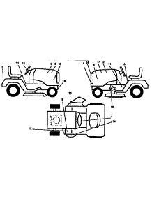 Decals parts for Craftsman Front-Engine Lawn Tractor 917255960 from AppliancePartsPros.com