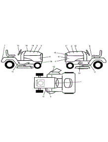 Decals parts for Craftsman Front-Engine Lawn Tractor 917255961 from AppliancePartsPros.com