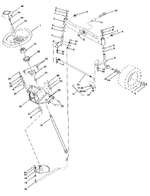 Steering Assembly parts for Craftsman Front-Engine Lawn Tractor 917255980 from AppliancePartsPros.com