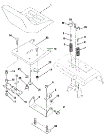 Seat Assembly parts for Craftsman Front-Engine Lawn Tractor 917255980 from AppliancePartsPros.com