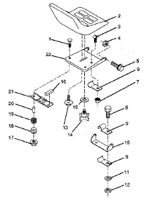 Seat parts for Craftsman Rear-Engine Riding Mower 917256240 from AppliancePartsPros.com