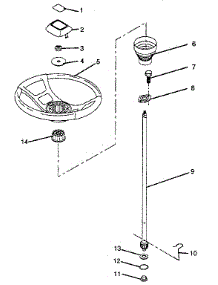 Steering Wheel parts for Craftsman Rear-Engine Riding Mower 917256240 from AppliancePartsPros.com