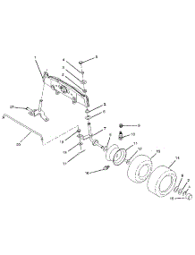 Front Axle parts for Craftsman Front-Engine Lawn Tractor 917256322 from AppliancePartsPros.com