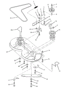 Mower Deck parts for Craftsman Front-Engine Lawn Tractor 917256322 from AppliancePartsPros.com