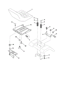 Seat parts for Craftsman Front-Engine Lawn Tractor 917256330 from AppliancePartsPros.com