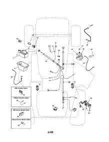 Electrical parts for Craftsman Front-Engine Lawn Tractor 917256340 from AppliancePartsPros.com