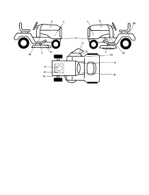 Decals parts for Craftsman Front-Engine Lawn Tractor 917256340 from AppliancePartsPros.com