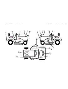 Decals parts for Craftsman Front-Engine Lawn Tractor 917256350 from AppliancePartsPros.com
