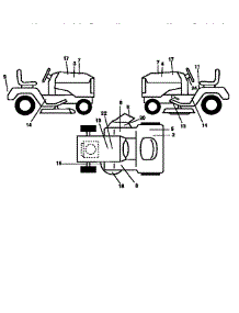 Decals parts for Craftsman Front-Engine Lawn Tractor 917256360 from AppliancePartsPros.com