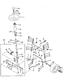 Steering Assembly parts for Craftsman Front-Engine Lawn Tractor 917256370 from AppliancePartsPros.com