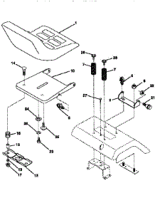 Seat Assembly parts for Craftsman Front-Engine Lawn Tractor 917256370 from AppliancePartsPros.com