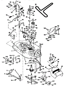 Mower Deck parts for Craftsman Front-Engine Lawn Tractor 917256370 from AppliancePartsPros.com
