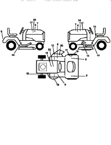 Decals parts for Craftsman Front-Engine Lawn Tractor 917256370 from AppliancePartsPros.com