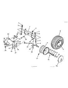 Front Axle parts for Craftsman Front-Engine Lawn Tractor 91725640 from AppliancePartsPros.com