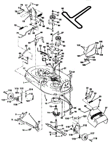 Mower Deck parts for Craftsman Front-Engine Lawn Tractor 917256421 from AppliancePartsPros.com