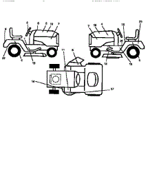 Decals parts for Craftsman Front-Engine Lawn Tractor 917256430 from AppliancePartsPros.com