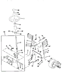 Steering parts for Craftsman Front-Engine Lawn Tractor 917256450 from AppliancePartsPros.com
