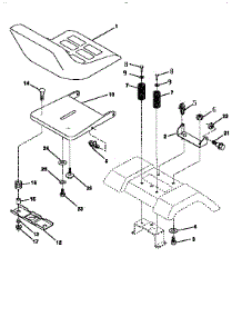 Seat Assembly parts for Craftsman Front-Engine Lawn Tractor 917256450 from AppliancePartsPros.com
